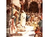Jesus questioned by the priests about his authority - by William Hole